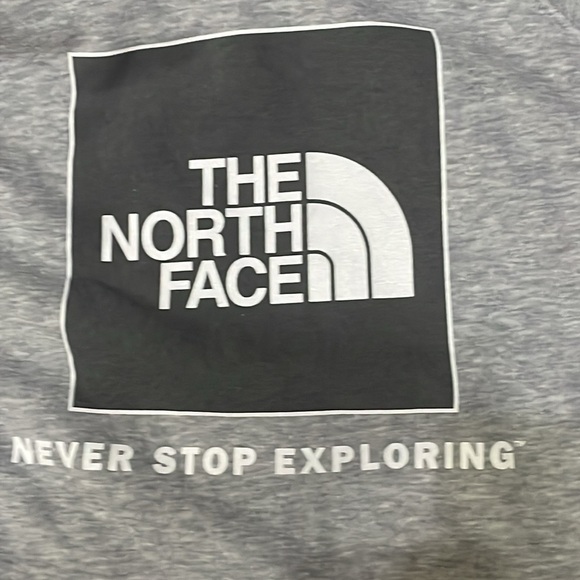 The North Face Women’s Grey Hoodie Size Large Kangaroo Pocket - Picture 4 of 15